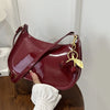 PU Leather Shoulder Bag with Cherry Pendant