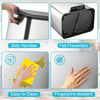 Stainless steel step trash can with side handles, fall prevention features, and fingerprint-resistant surface.