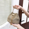 Rhinestone Bucket Crossbody Bag with Detachable Chain Strap