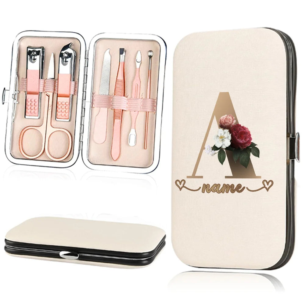 Portable Stainless Steel Manicure & Pedicure Set with Organizer Case