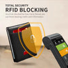 Slim Leather RFID Blocking Wallet with Money Clip