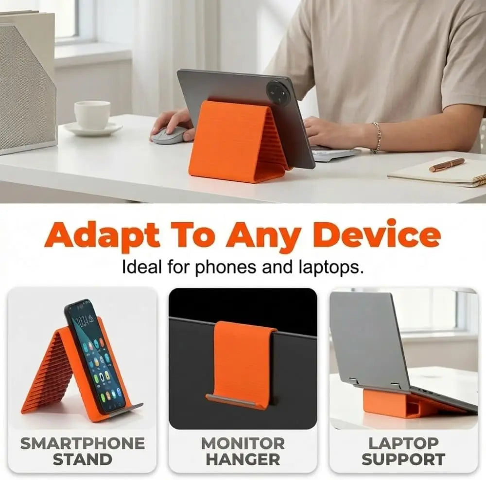 Flexible Foldable Silicone Device Stand for Phones, Tablets & Laptops