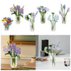 Gläserne Iris-Blumenfigur mit Vase