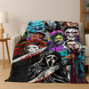 Ghost Face Horror Character Flannel Throw Blanket