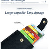 Slim Leather Card Holder with Quick-Access Pull Tab