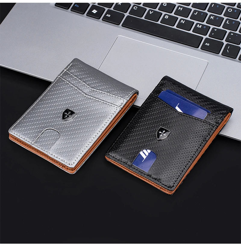 Slim PU Leather Bifold Wallet with Card Holder