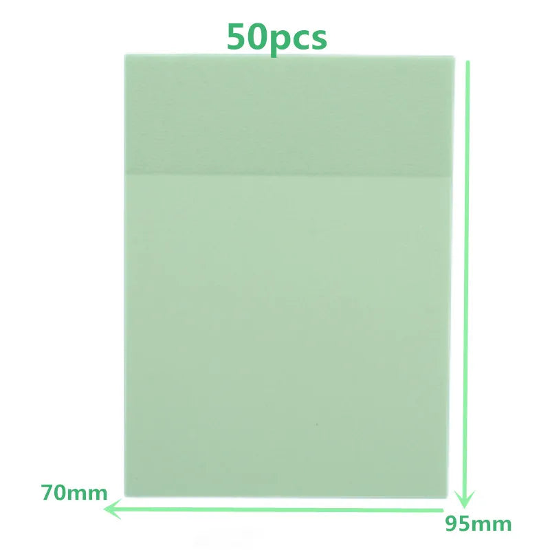 Clear Self-Adhesive Sticky Notes Pack of 50