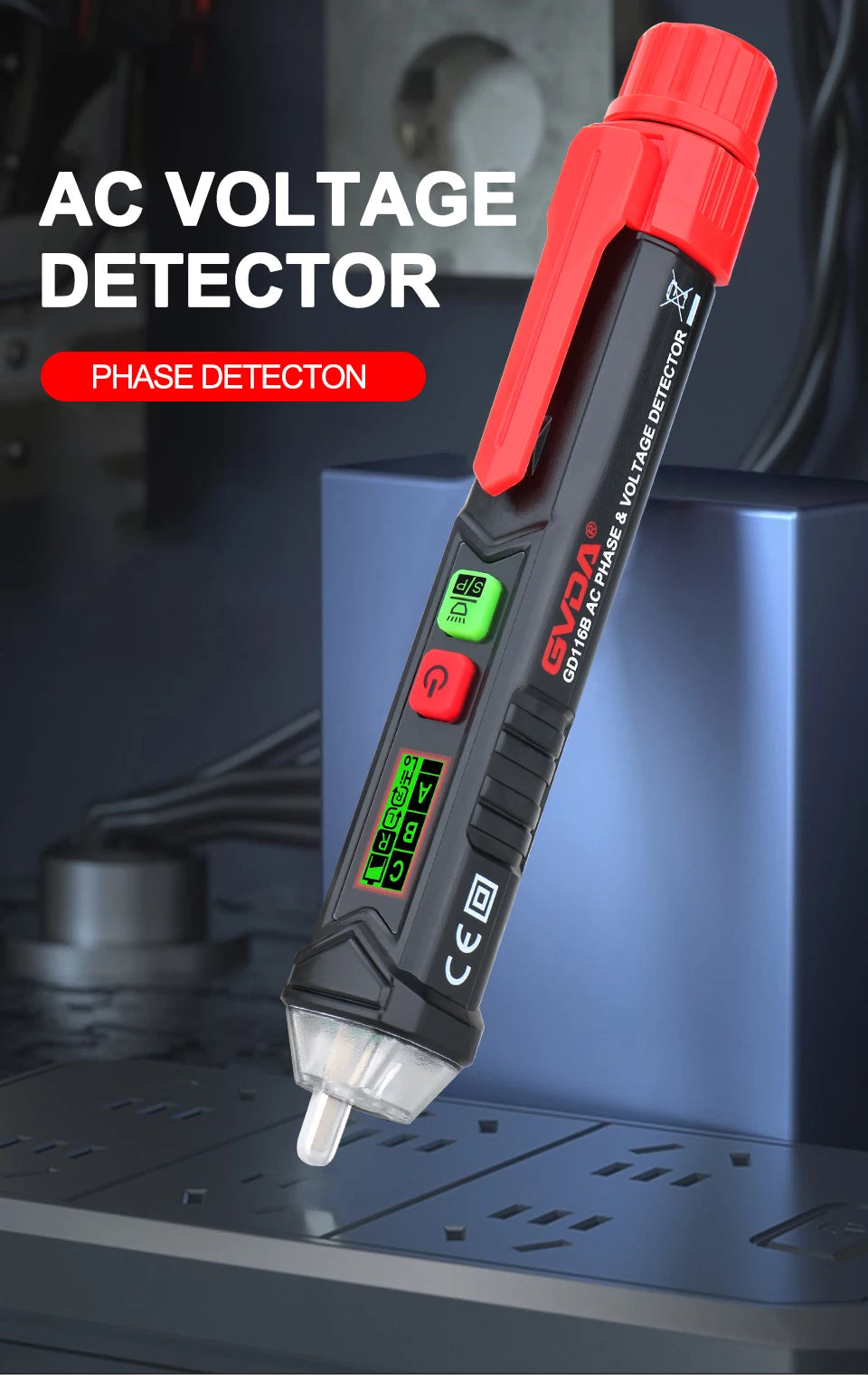 Non-Contact Voltage Tester Pen (12–1000V AC)