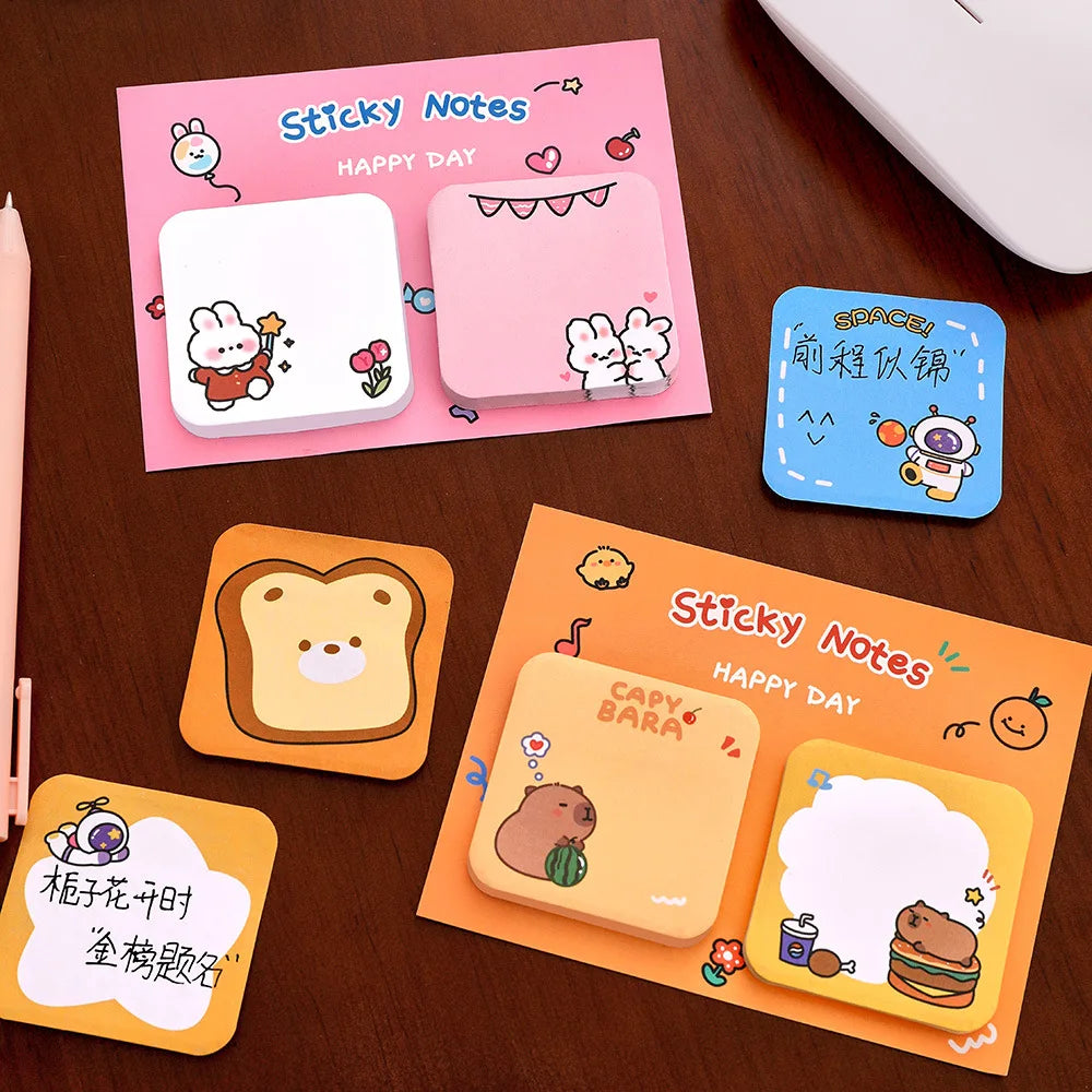 Kawaii Cartoon Animal Sticky Notes Set