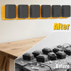 Before and after comparison of a wall mount battery holder for Dewalt 20V DCB200 & DCB203 batteries.