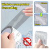 A window screen patcher tool showing how to use a self-adhesive mesh repair patch for windows and screens.