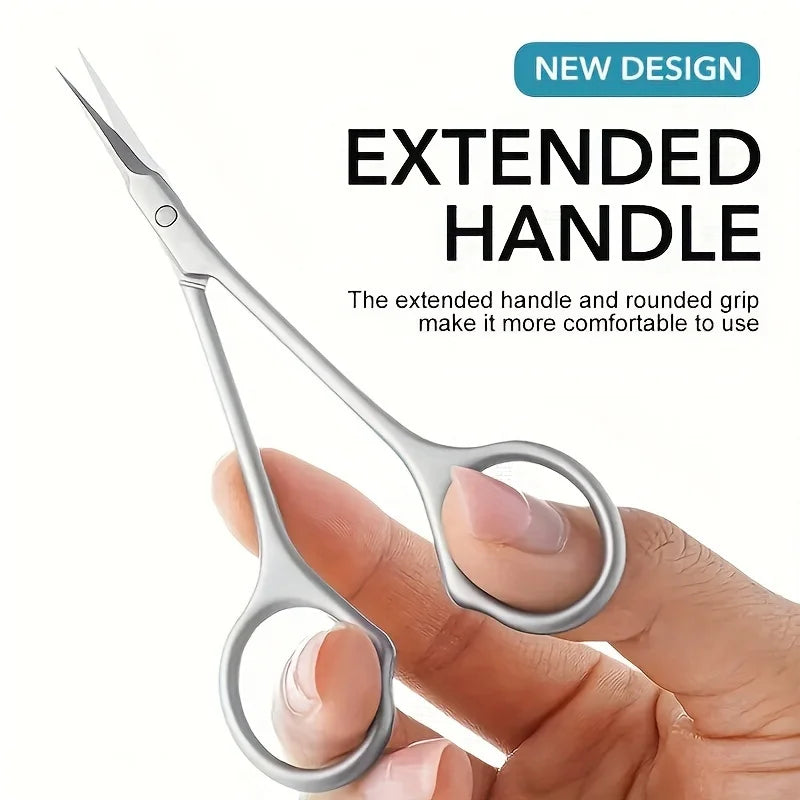 Precision Stainless Steel Cuticle Scissors with Curved Blade