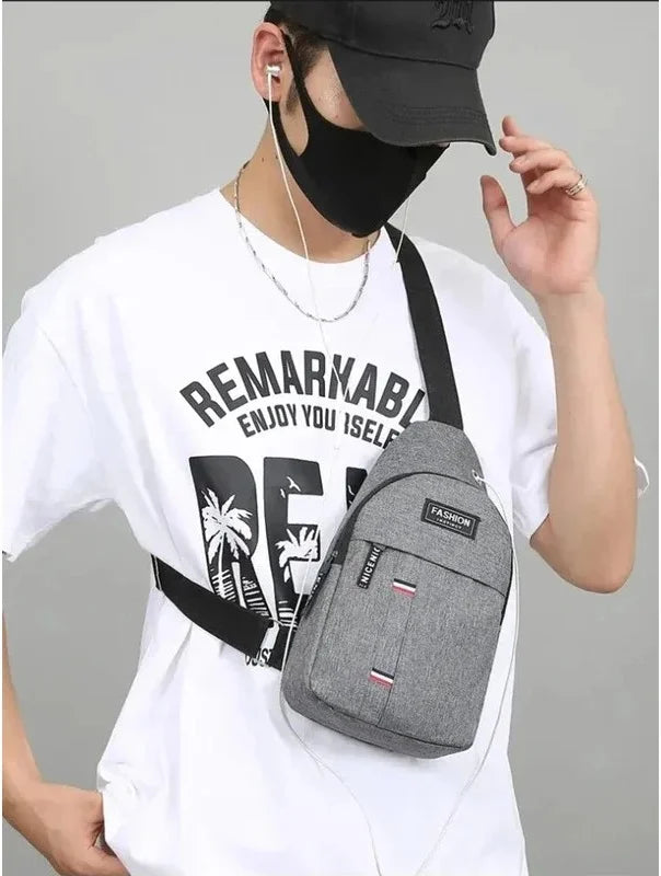Men's Waterproof Canvas Waist Pack with Adjustable Strap