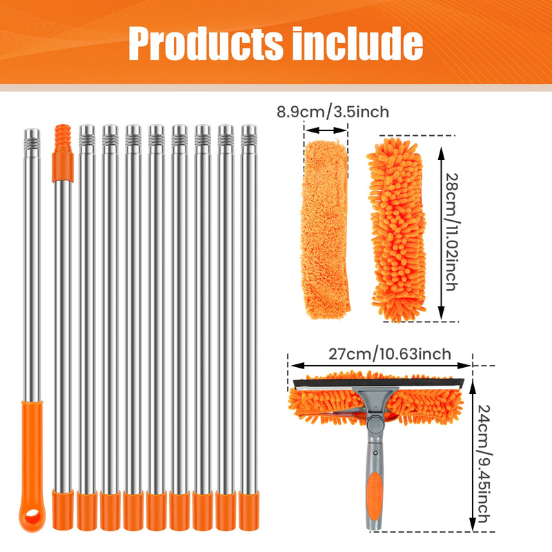 Extendable Double-Sided Window Cleaning Kit