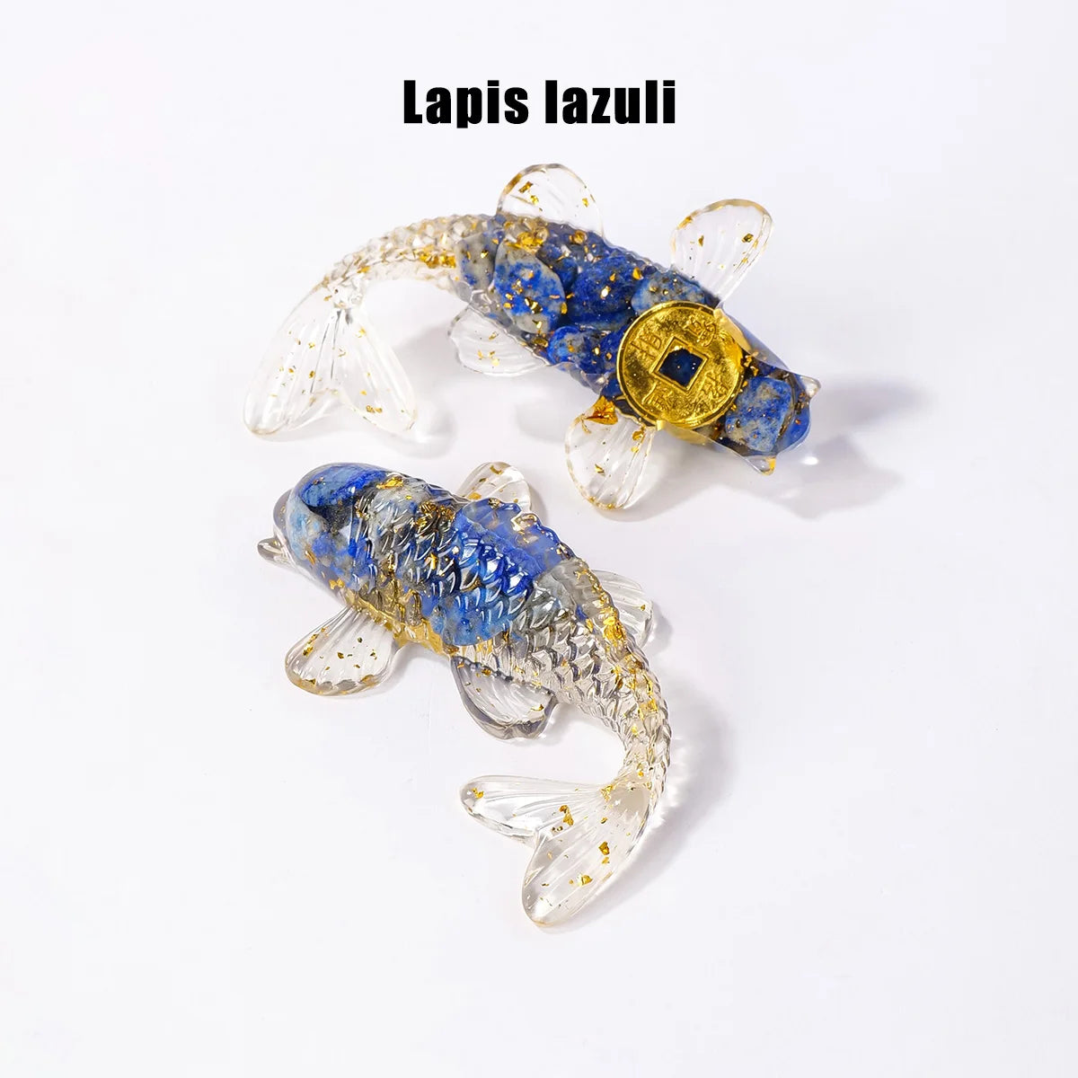 Natural Crystal Goldfish Figurine Feng Shui Decor