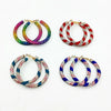 Rainbow Crystal Hoop Earrings