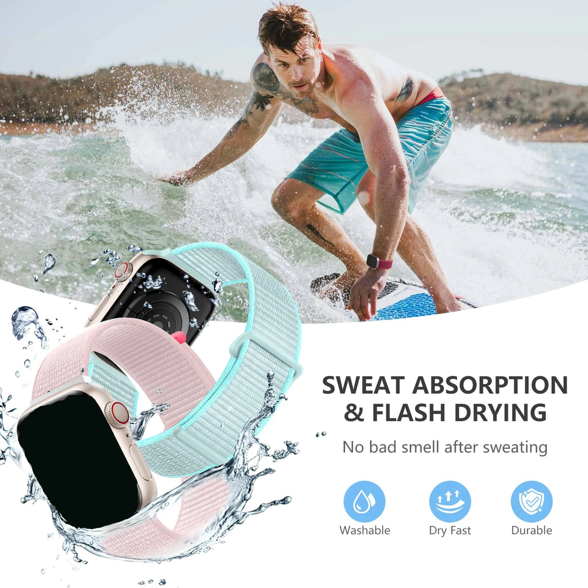 Double-Loop Nylon Sport Band for Apple Watch