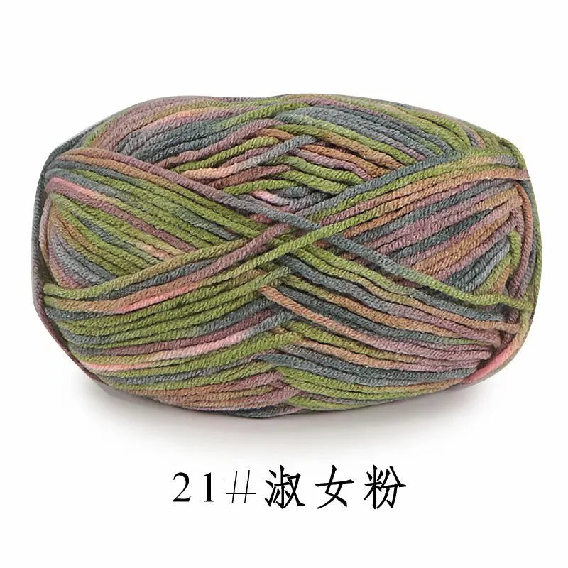 Section-Dyed Milk Cotton Yarn for Knitting and Crochet