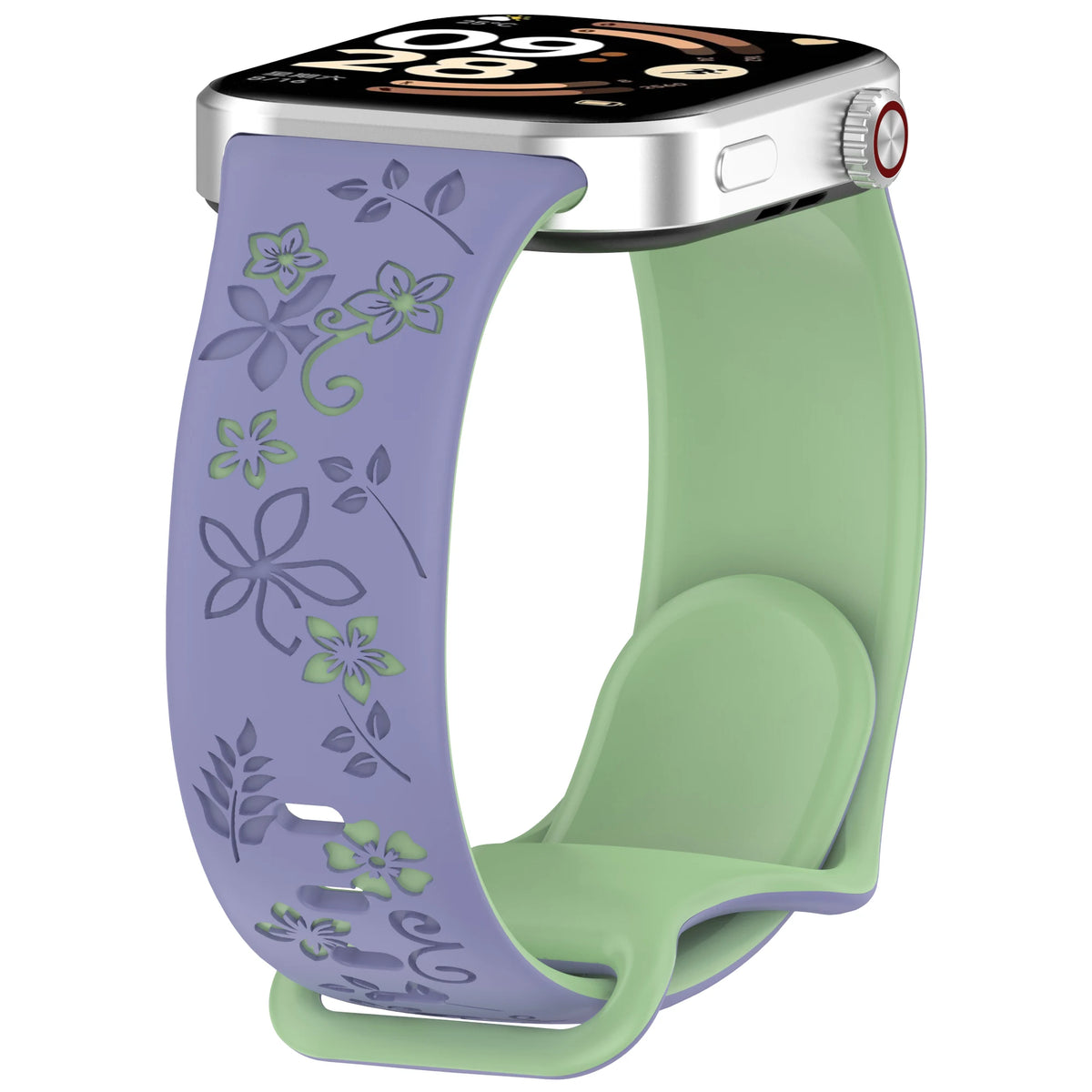 Two-Tone Floral Silicone Watch Strap for Redmi Smartwatches