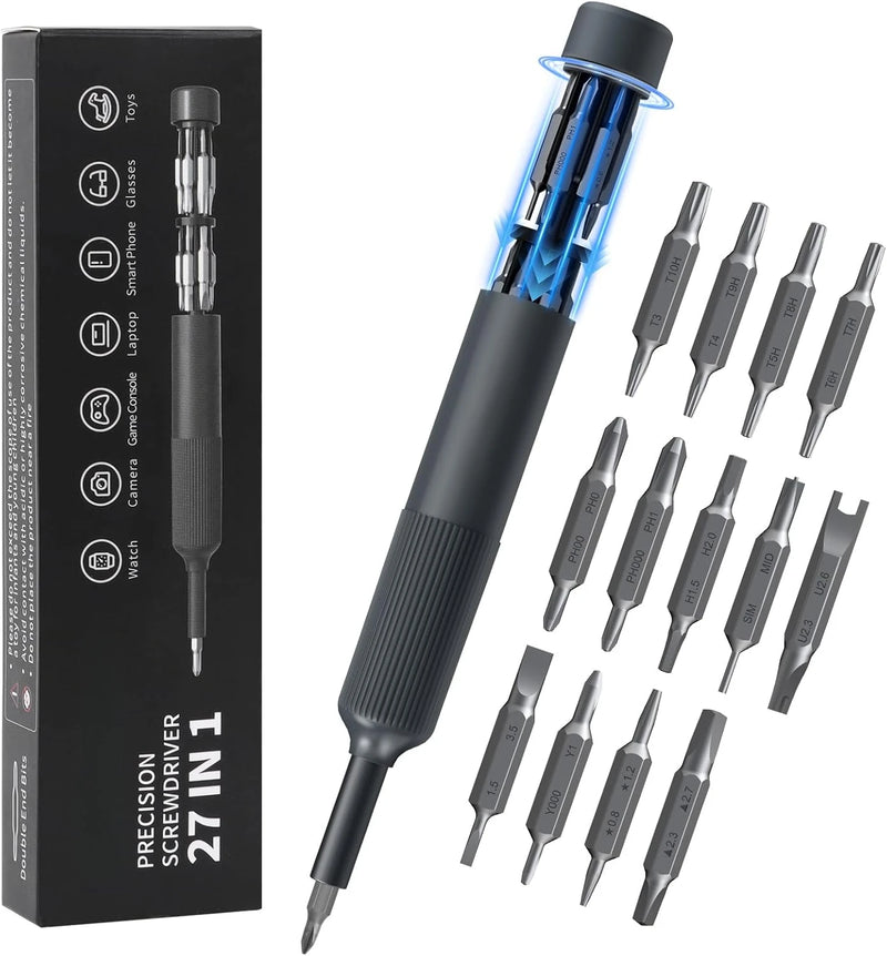 Precision Screwdriver Set with Magnetic Pen-Style Handle