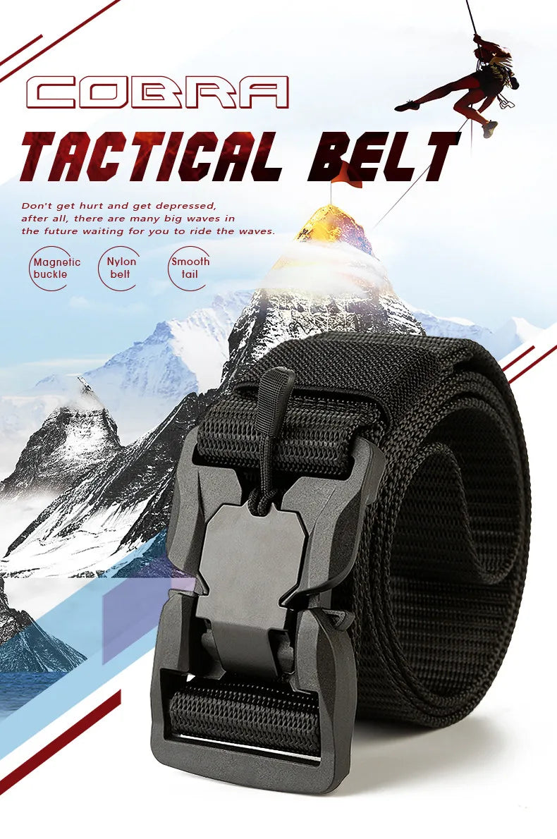 Quick Release Magnetic Buckle Tactical Belt