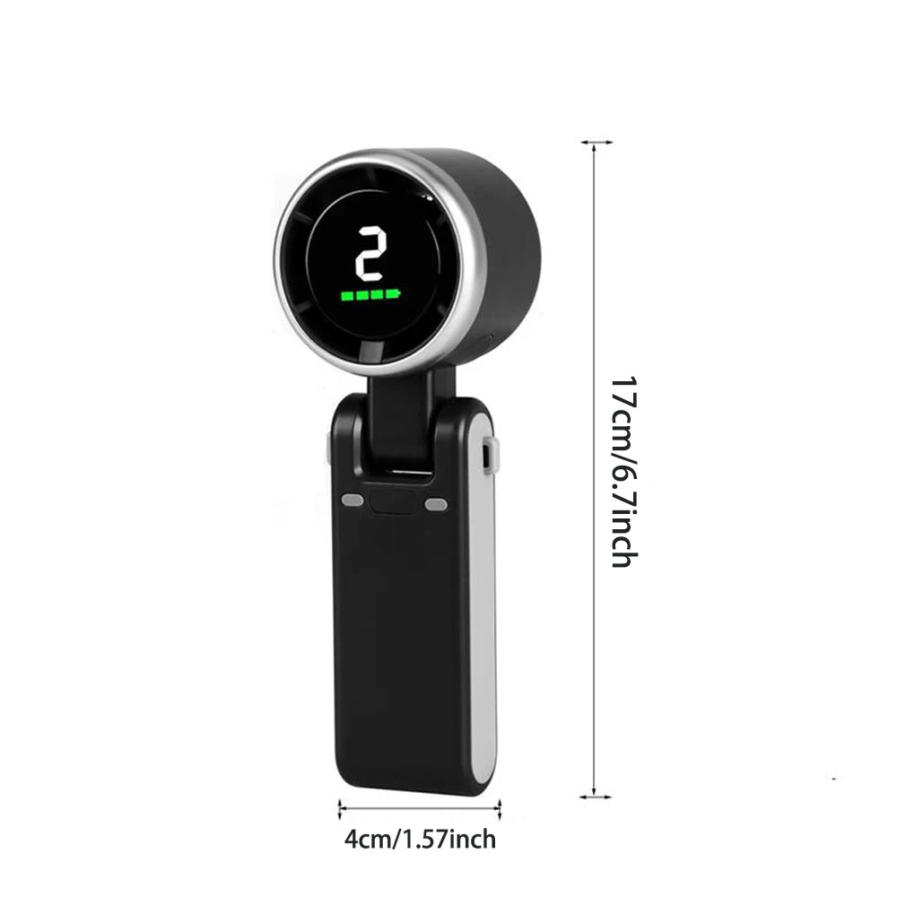 Portable Handheld Turbo Fan with Digital Display