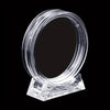 Transparent Coin Display Holders with Stands (10-Pack)