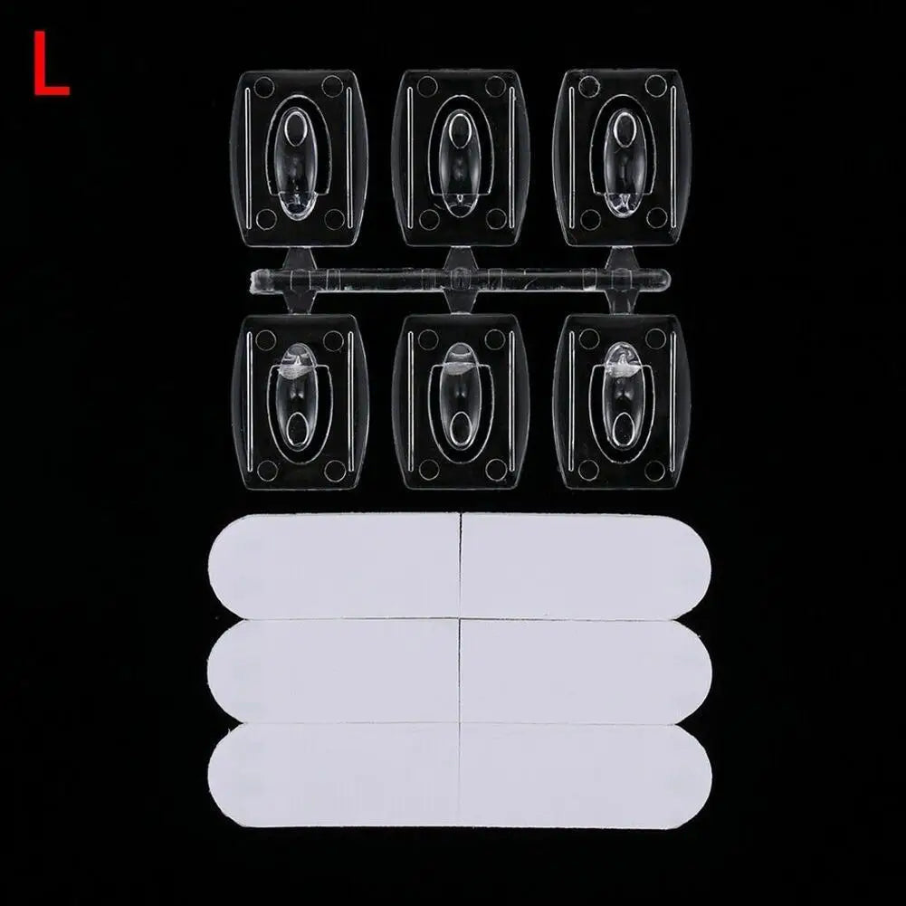 Transparent Removable Adhesive Hooks for Cable Management