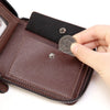 Men's Waxed Leather Bifold Wallet with All-Around Zipper