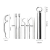 Reusable Stainless Steel Toothpick Set with Portable Case