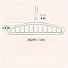 Diagram showing the dimensions of a multi-layer space-saving closet organizer with hangers, measuring 30cm/11.8in in length a