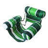 Inflatable Water Hammock with Armrests – Tropical Leaf Pool Lounger for Adults