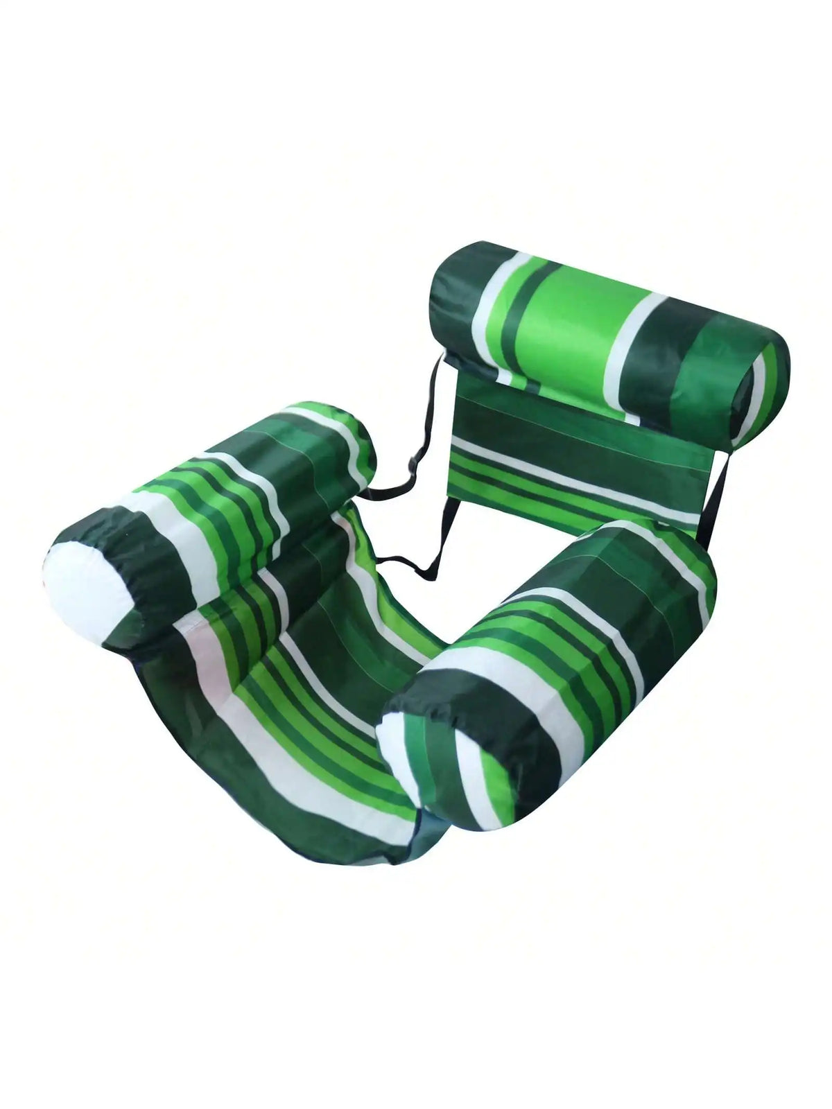 Inflatable Water Hammock with Armrests – Tropical Leaf Pool Lounger for Adults