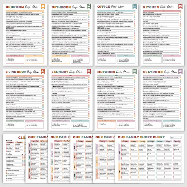 ADHD-Friendly Home Cleaning Planner Bundle