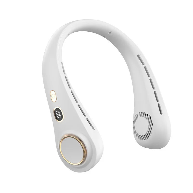 Portable Neck Cooling Fan with Digital Display