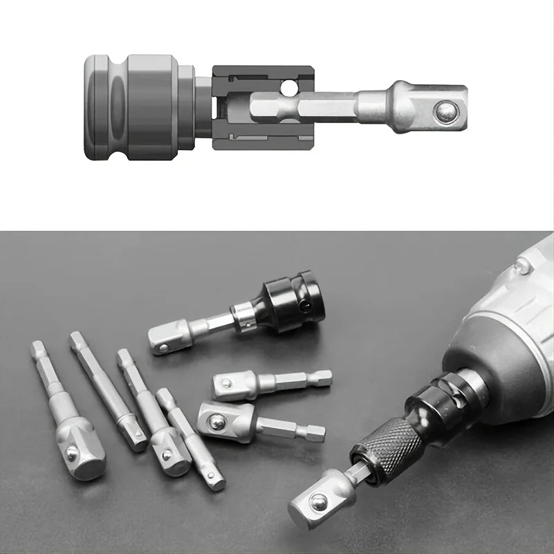Impact Driver Socket Adapter Set with Hex Shank Extension