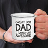 Dad Nutritional Facts Enamel Coffee Mug