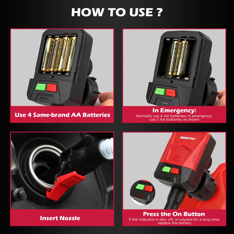 Pompe de Transfert de Carburant Automatique à Piles