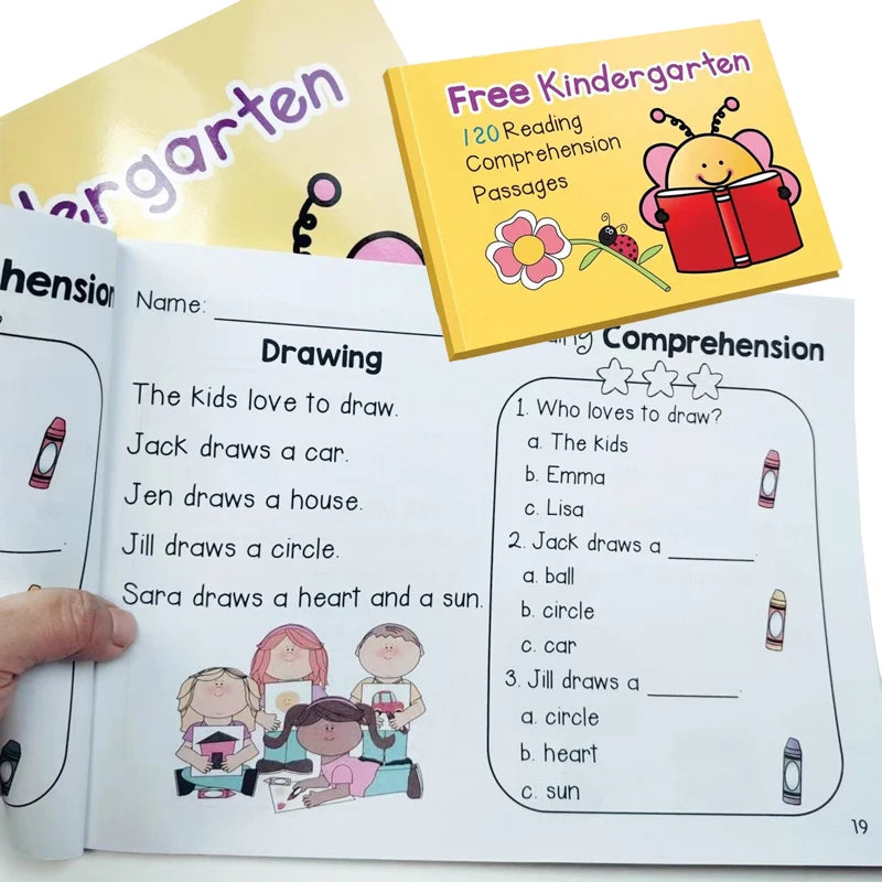 English Reading Comprehension Workbook for Kids Ages 5-8