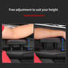 Close-up view showing the height adjustment mechanism of a car armrest pad for self-adjustment.