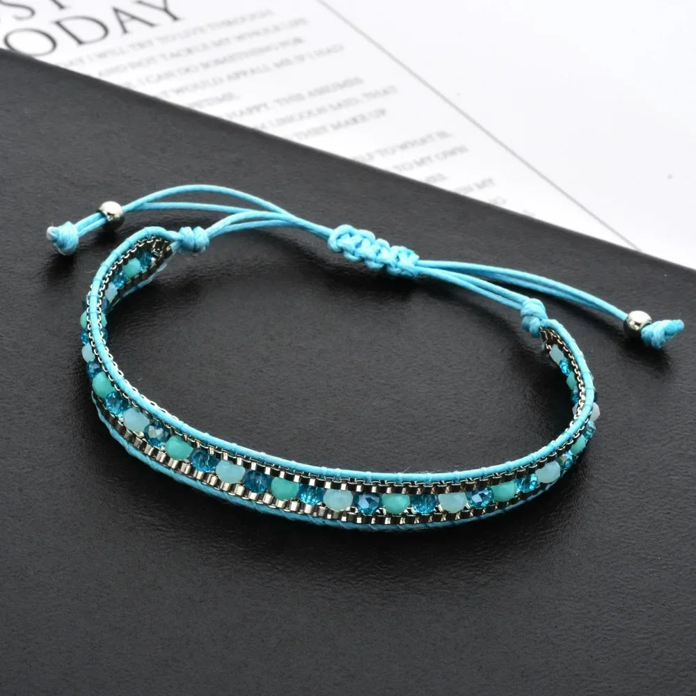 Bohemian Crystal Beaded Bracelet