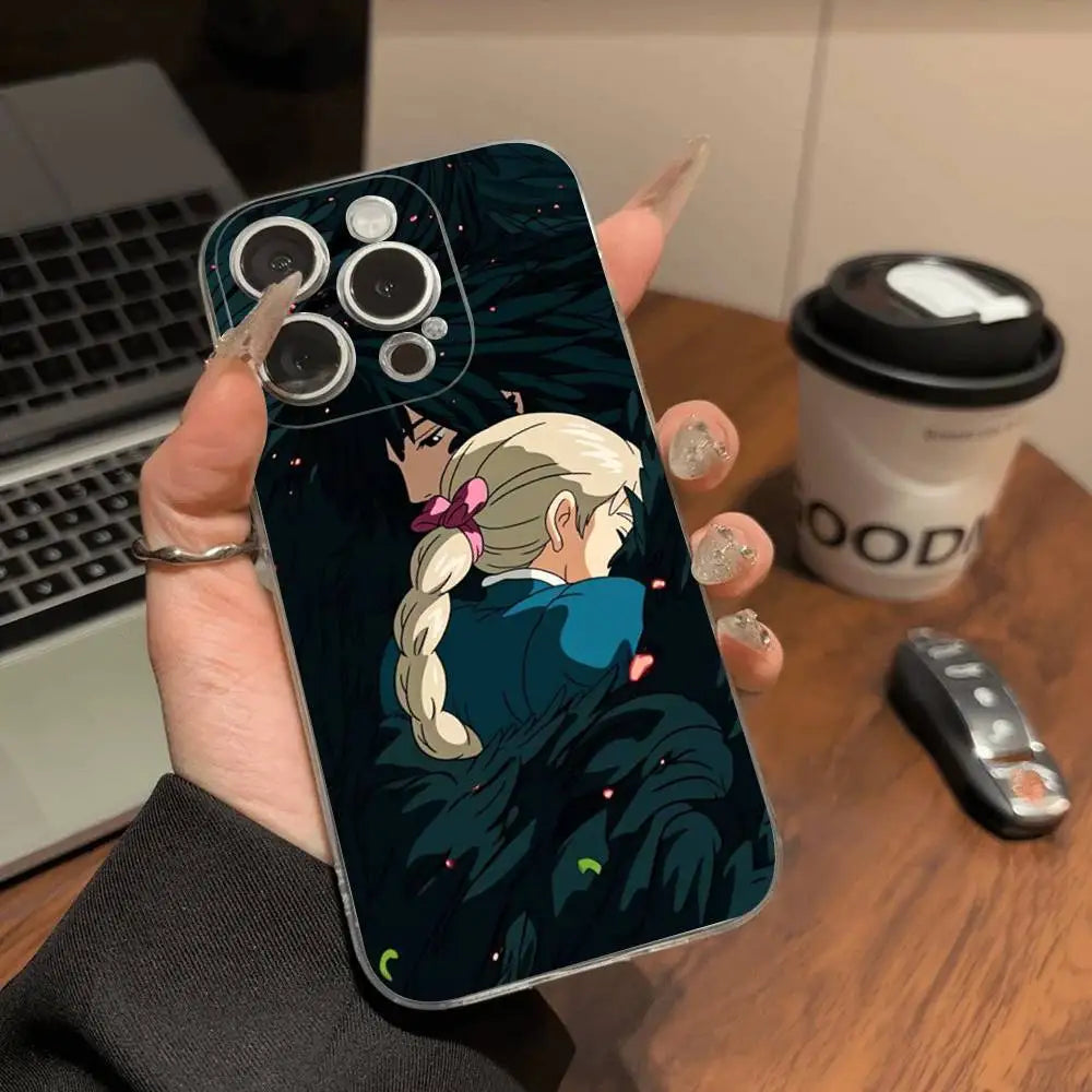 Howl's Moving Castle TPU Phone Case with Shockproof Clear Back