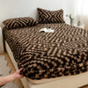 Cozy Plush Fitted Sheet with Leopard Print