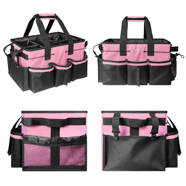 Large-Capacity Cleaning Tool Organizer Bag with Detachable Apron
