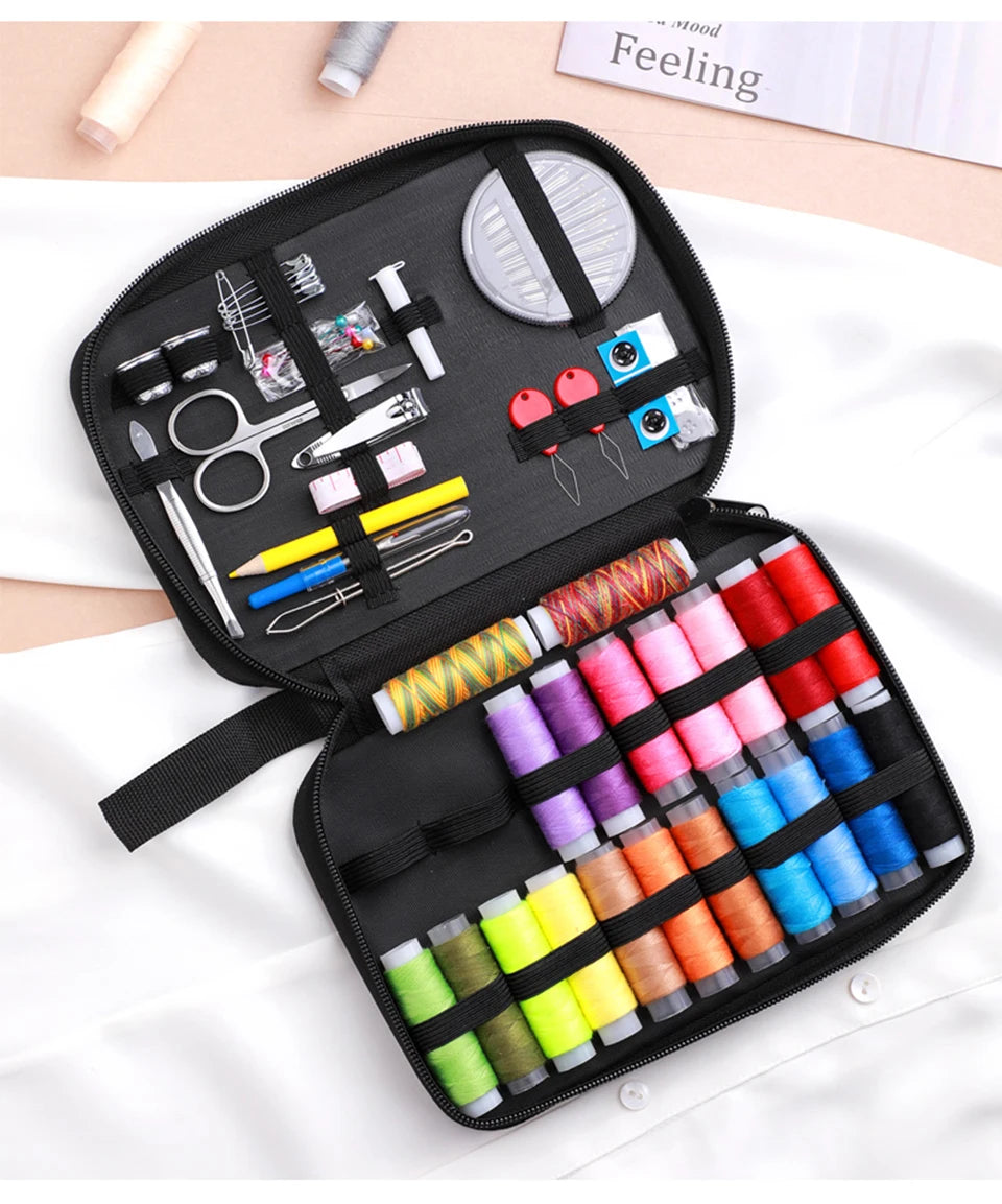 Complete Sewing Kit with Threads, Needles, and Accessories