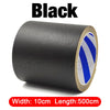 Black self-adhesive PU leather repair patch roll with dimensions 10cm width and 500cm length