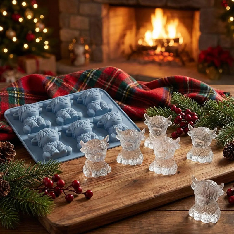Highland Cow Silicone Ice Cube Tray