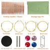 Interchangeable Aluminum Knitting Needle Set with Crochet Hooks