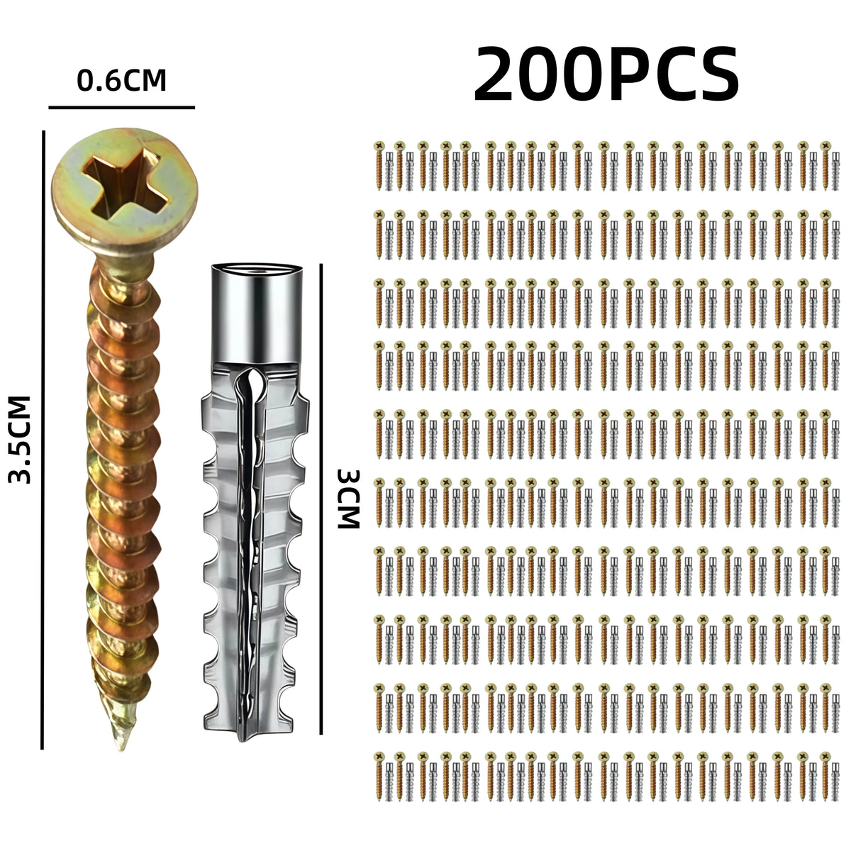 Expansion Screws for Hollow Walls – Self-Tapping Anchors (6mm & 8mm)