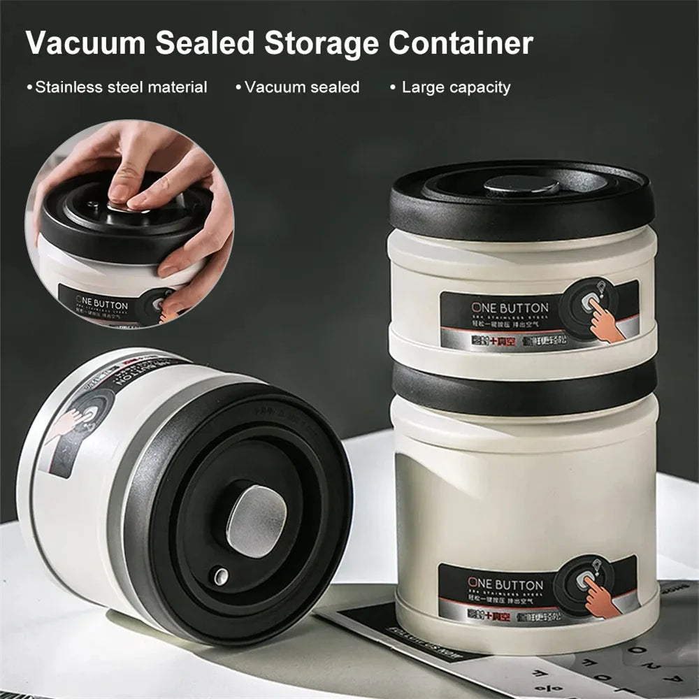 Airtight Stainless Steel Vacuum Storage Canister